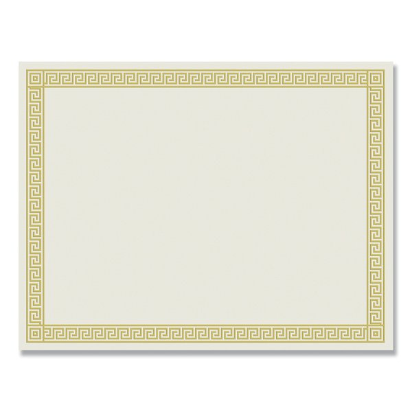 Great Papers! Foil Border Certificates, 8.5 x 11, Ivory/Gold, Channel, PK12 963070